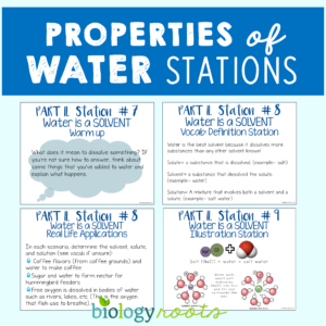 properties of water lessons for science